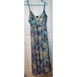 Ana Dress Xl Maxi Straps Sleeveless Semi Formal V Neck Multicolored